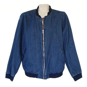 SIMPLY Be Denim Bomber Jacket Y2K 90s